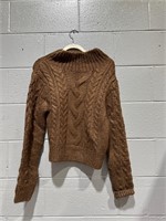 ($75) Topmans Women Brown cable sweater ( UK:M)