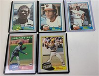 5- 1981 Topps Off Center Superstar Baseball Cards