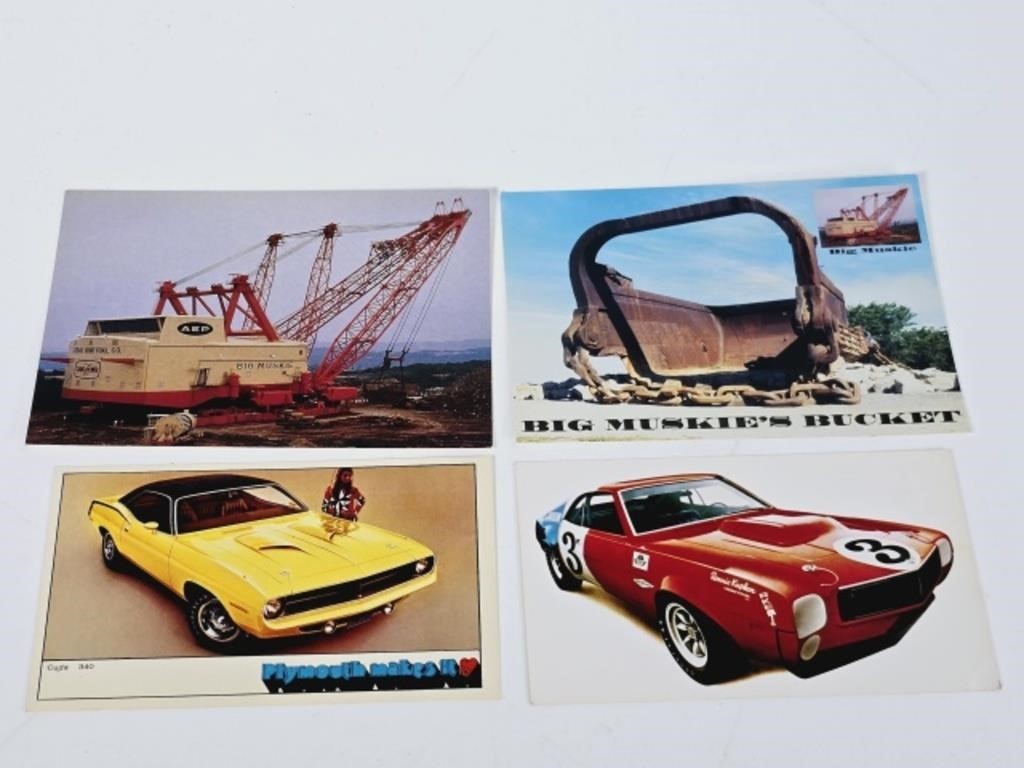 Color Postcards - vintage Cars, AEP Muskie