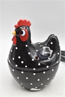 Black & White Polka-dot Chicken Candle Warmer