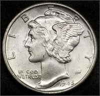 1945-P Mercury Silver Dime, High Grade
