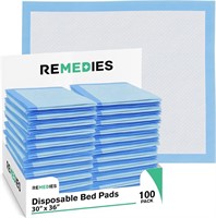 Remedies Bed Pads 30x36  100ct