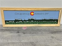 Conquering Colorado 14ers magnetic board art