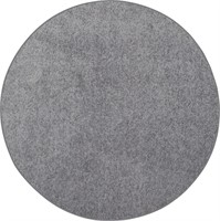 Grey Solid Color Area Rug - 2' Round