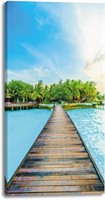 Beach Canvas Wall Art for Corridor 24"X47"