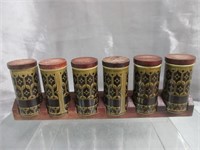Hornsea England Pottery Spice Jars w/Holder