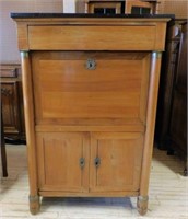 French Empire Cherry Wood Secretaire a Abattant.