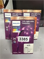 Lot of 3 Phillips 3ft light strip extension kit