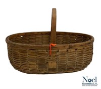 Antique Primitive Split Wood Woven Basket