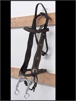 HARPHAN BROS. MARKED STUDDED BRIDLE W/ CROCKET BIT