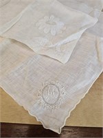 Vintage Linen Handkerchief Lot New old stock