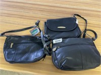 (3) Black Handbags - All w/ tags