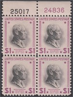 US Stamps #832 Plate Block Mint NH Top position wi