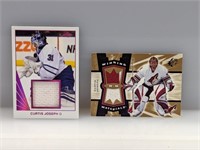 Curtis Joseph Relic Lot (2) SPx Dual Relic & Leaf