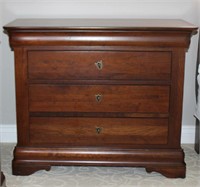 3 drawer solid wood night stand
