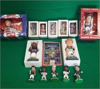 Vintage baseball bobble heads of various players