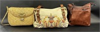 Jute Bag, Fossil Embroider Handbag, Bueno Handbag