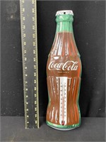 Coca Cola Metal Bottle Advertising Thermometer