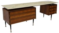 ITALIAN MID-CENTURY MODERN ONYX-TOP CREDENZA