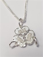 $80 Silver 3 Best Friend Necklace