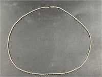 STERLING SILVER BRAIDED CHAIN NECKLACE MADE IN