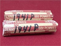 1941 Wheat Penny Rolls
