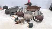 3 Stryo Foam Duck Decoys - 1 Rubber Decoy, 1 Wood