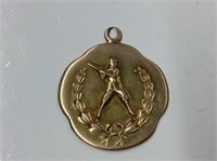 10 Kt Gold Pendant 1917 Baseball Engraved 11 Gr