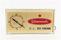 VINTAGE SILVERWOOD'S ICE CREAM LIGHT UP CLOCK