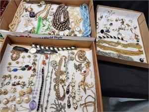 Costume jewelry.   Rings,  bracelets,  necklaces,