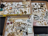 Costume jewelry.   Brooches, pins, bracelets,