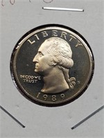 1989-S Clad Proof Washington Quarter