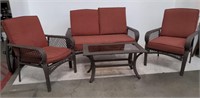 Pacific Bay woven patio set with cushions