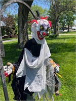 Scary Halloween Hanging Clown Prop