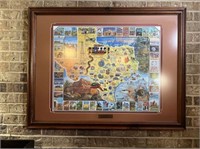 FRAMED & MATTED TEXAS PUZZLE