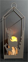 Metal Deer Candleholder/Lantern w/Working Candle