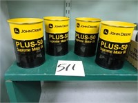 (4) John Deere Plus-50 Supreme Motor Oil Display -