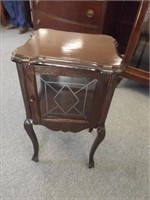 Antique Mahogany Stand/Mirror Back/Display Case