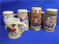 (5) Ceramic Beer Steins