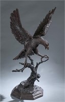 In the manner of Jules Moigniez, eagle sculpture.