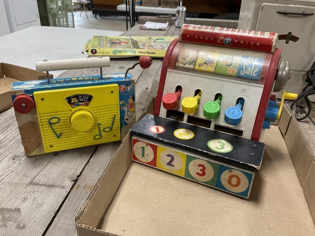 Vintage Fisher Price Radio and Register