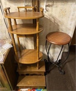 Wooden Stand, Side Table and Step Stool, 12-20in