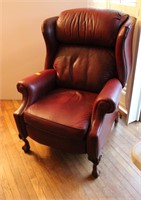 WING BACK RECLINER WITH CLAW FEET