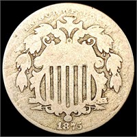 1875 Shield Nickel NEARLY UNCIRCULATED