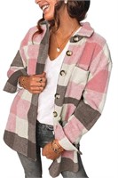 B957  Fantaslook Plaid Flannel Long Sleeve Shacket