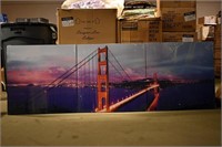 {lot} Furninno Golden Gate Bridge Triptych Picture
