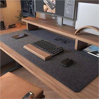 Large Felt Desk Pad  39.4'x19.69'  Dark Grey
