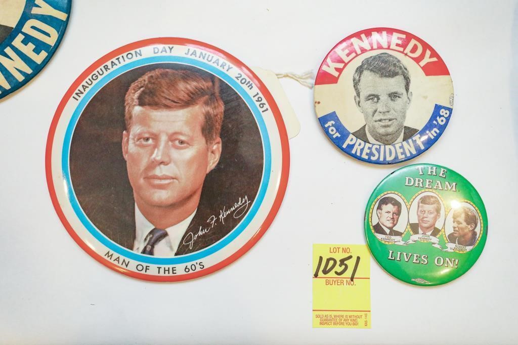 3-JFK Political Buttons