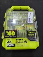 Ryobi 40 PC. Drill and impact Driver Set