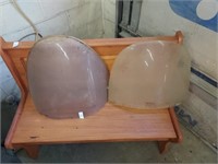 2 vintage plastic windshields for motorcycle
